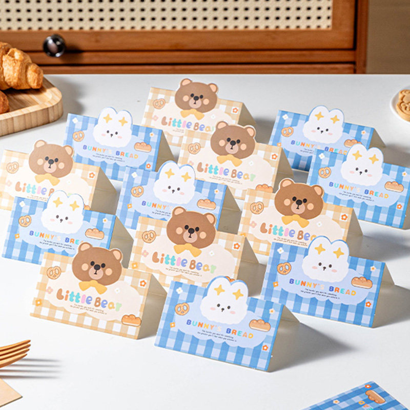 卡头mini设计包装袋可爱折页饼干面包烘焙曲奇卡纸卡通封口雪花酥