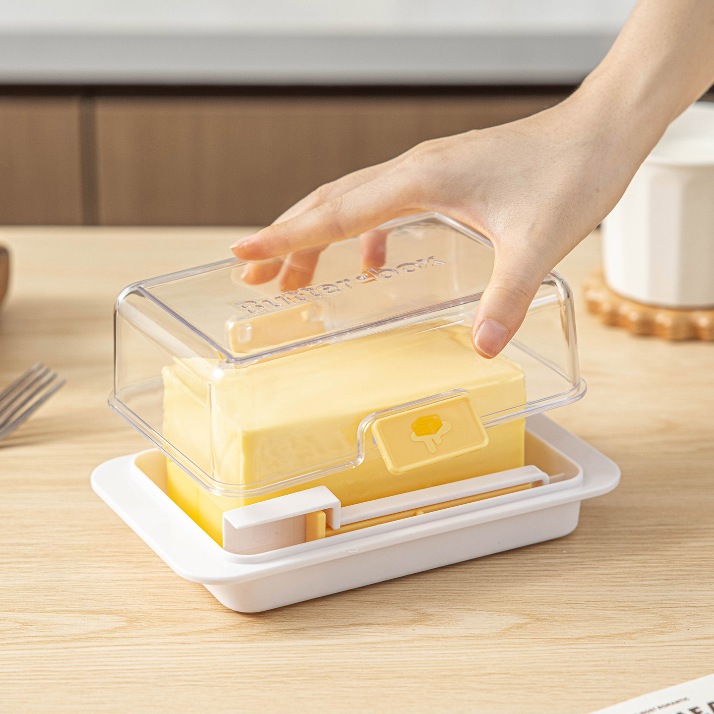 黄油切割储存盒保鲜盒子食品级塑料分割冷冻冰箱收纳带盖牛油奶酪