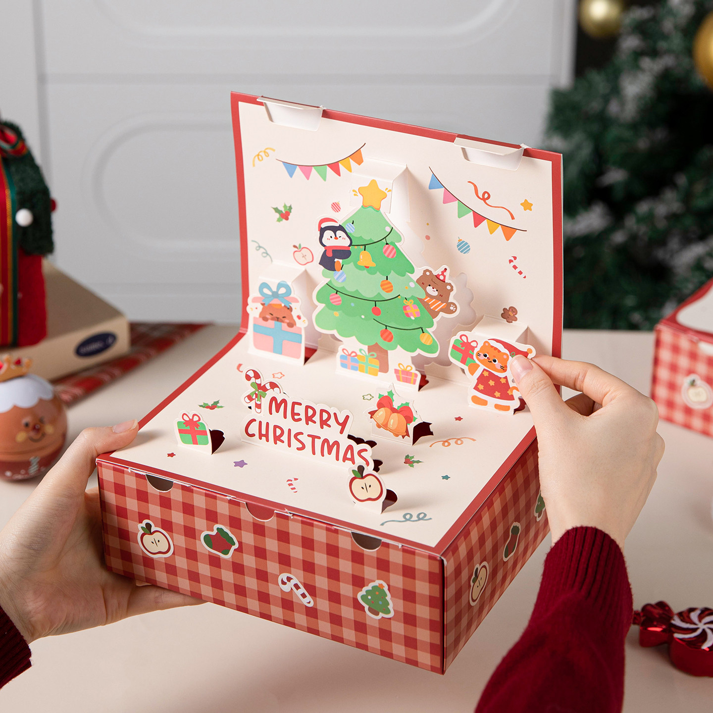 圣诞节礼物盒礼品儿童平安夜苹果袋伴礼打包饼干糖果零食包装号小