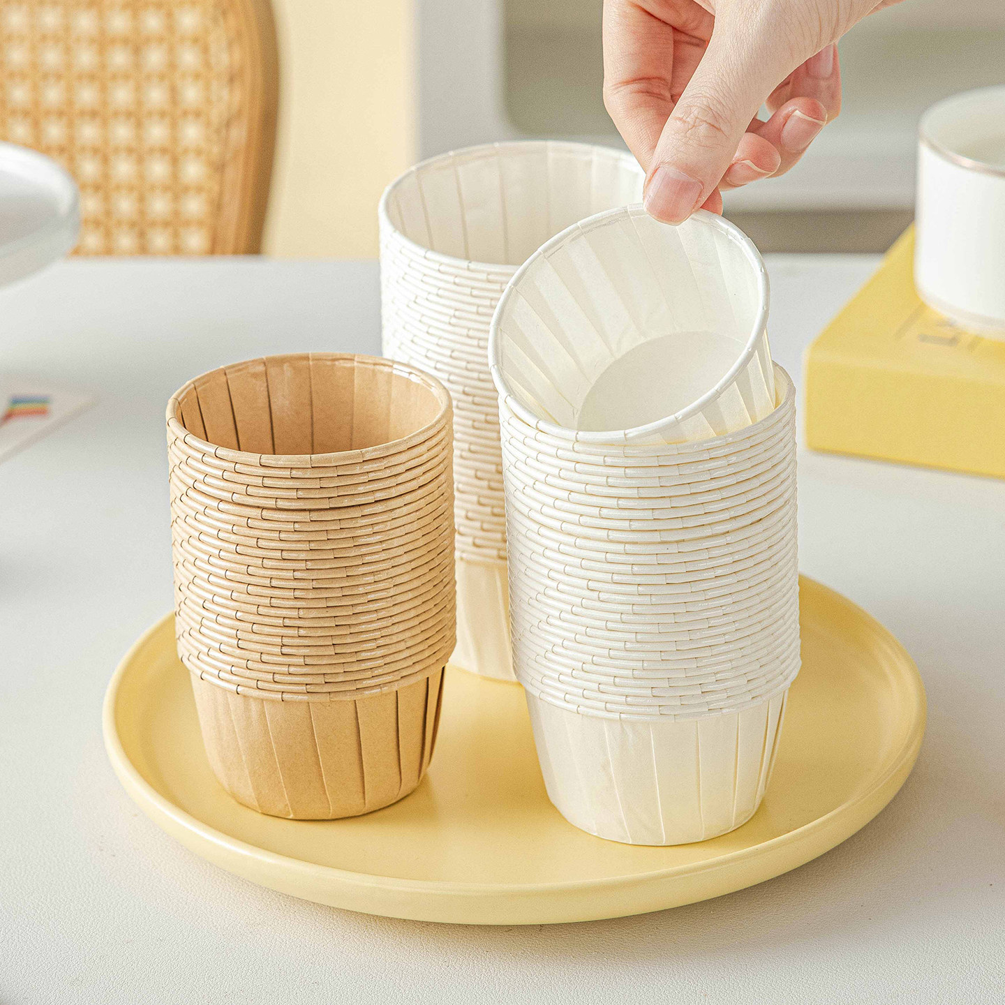 大号卷边纸杯蛋糕纸托纸杯子烘焙空气炸锅烤箱专用食品级麦芬模具