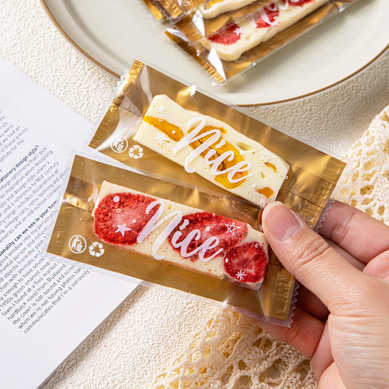 芒果奶糕包装袋条雪花酥糖果牛轧太妃糯米船礼盒小纸烘培曲奇饼干