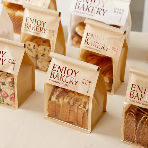 吐司包装袋面包子自封打土的食品级餐饼干烘焙切片麻薯分45克250g