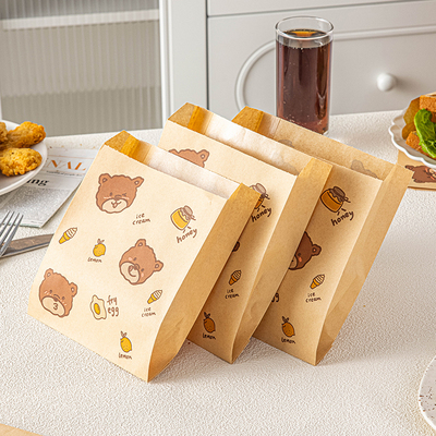 三明治包装纸袋免折叠手抓饼专用