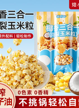 爆米花专用玉米粒三合一自己爆椰香零食小吃自制原材料老式电影院