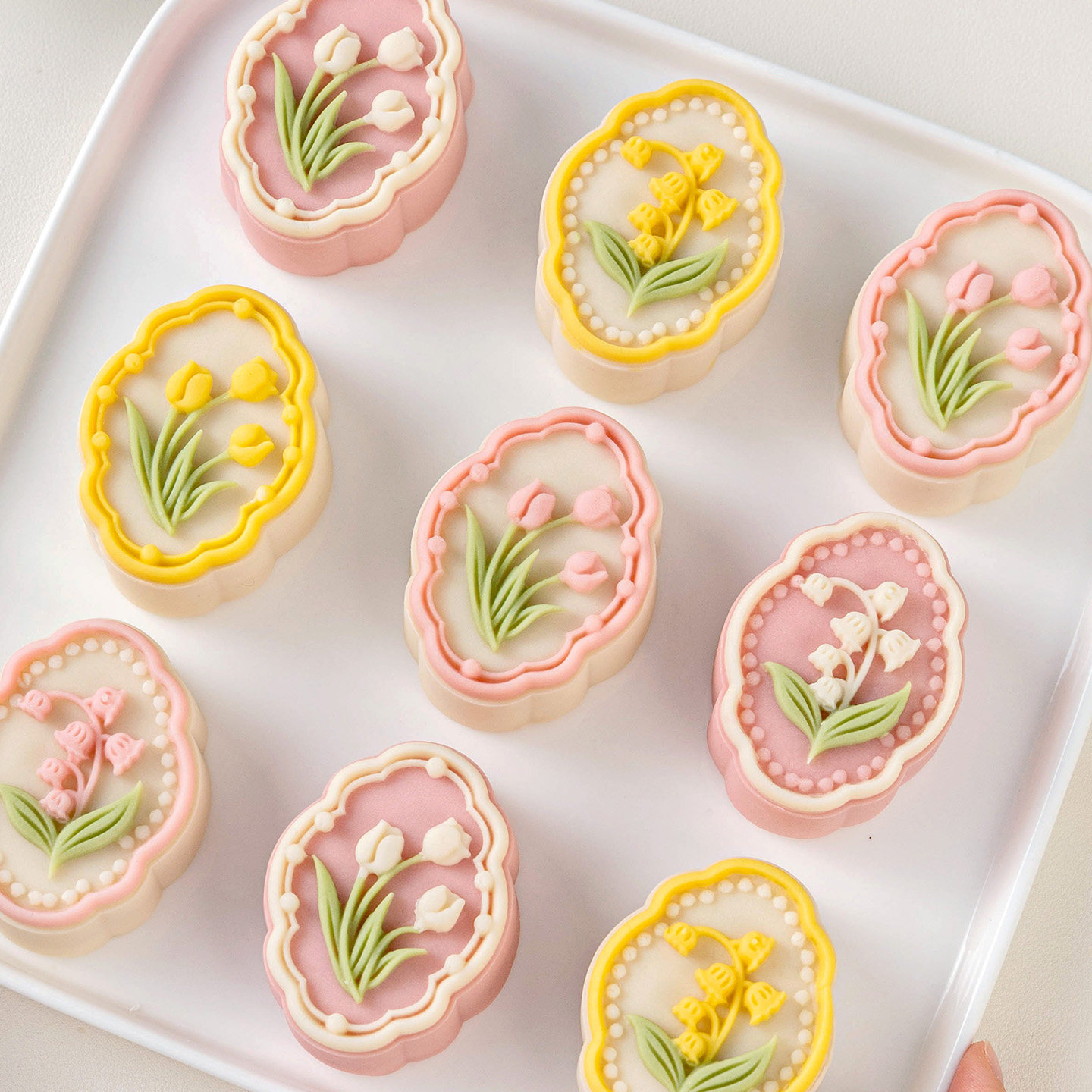 2026新款月饼模具郁金香手压式家用按50g75克工具磨冰皮绿豆糕点