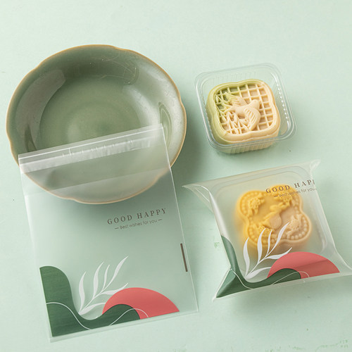 月饼包装袋自封袋机粘带托透明子