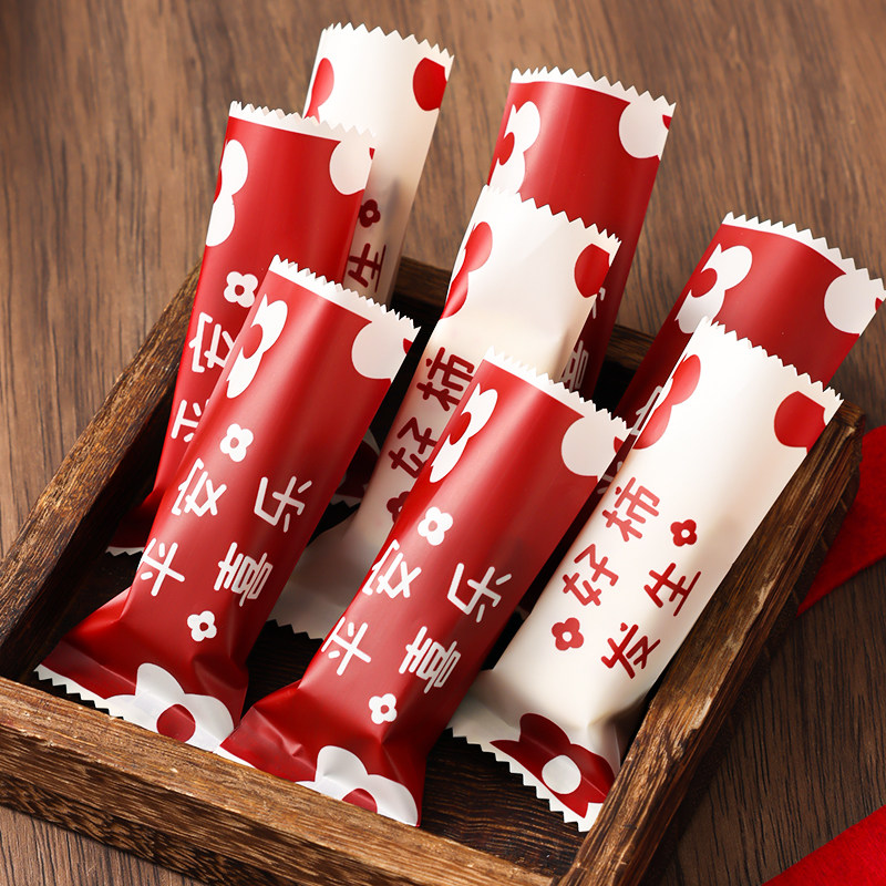 新年牛轧糖包装袋太妃糖子纸扎杂机封糖果单独过雪花酥烘焙马2026