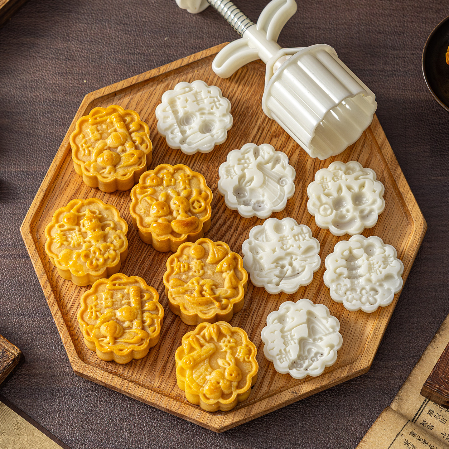 2026新款广式月饼模具手压式家用50g75克工磨食品级冰皮糕点烘焙