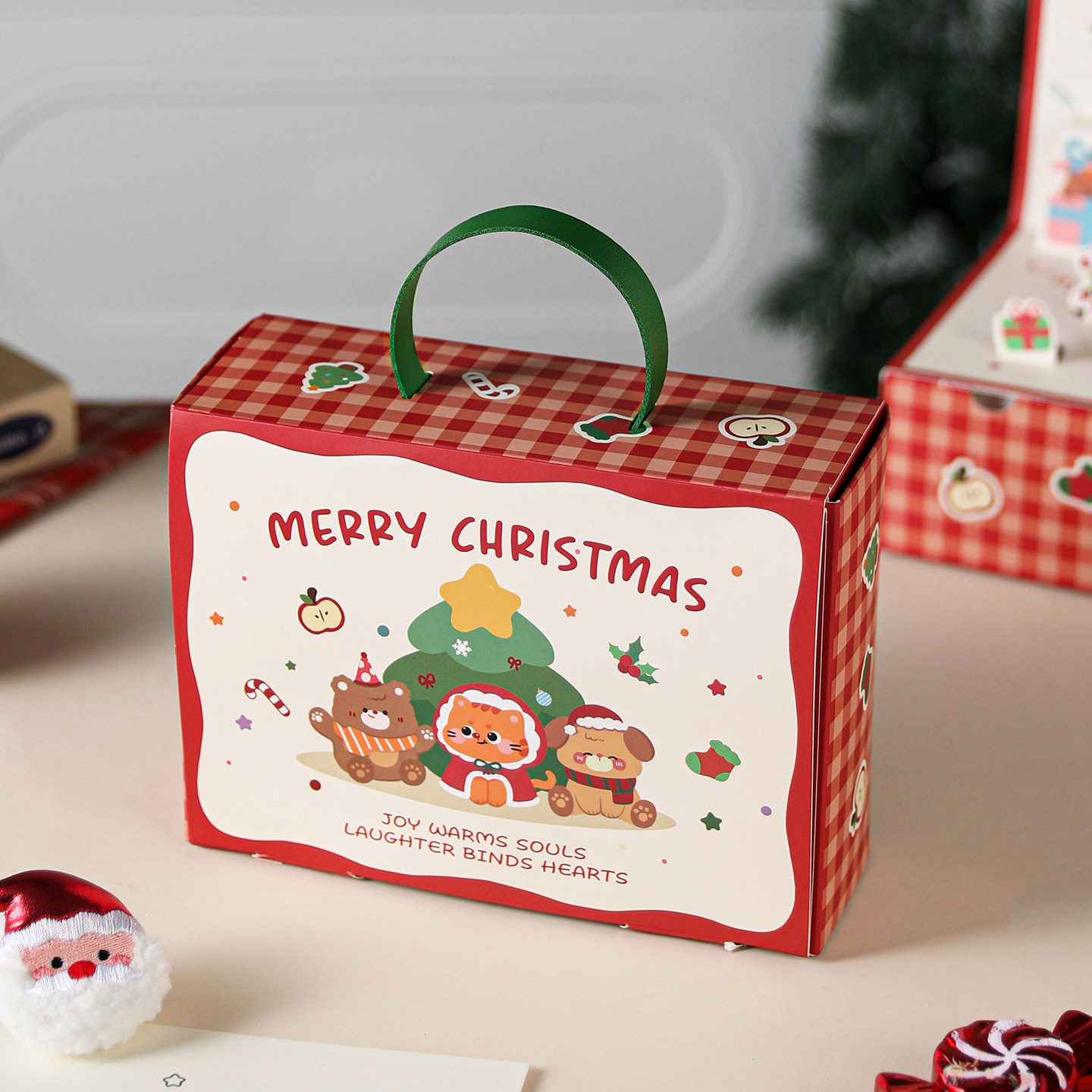 圣诞节礼物盒礼品儿童平安夜苹果袋伴礼打包饼干糖果零食包装号小