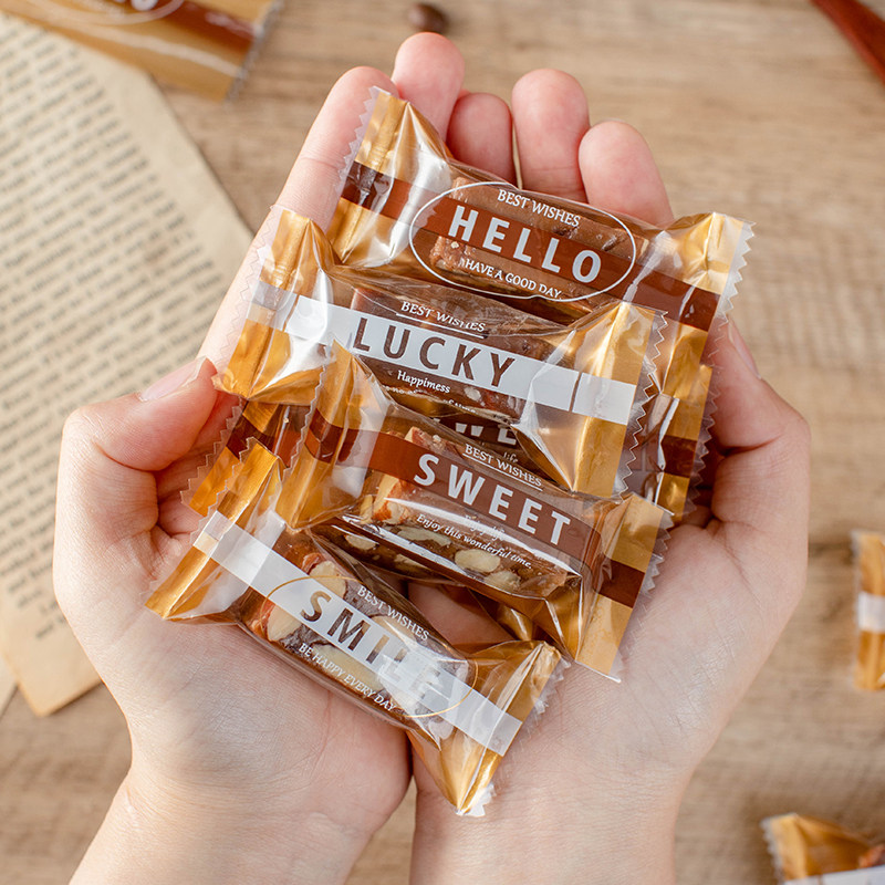 太妃糖包装袋子纸牛轧糖果雪花酥机封花生糖纸衣奶糕饼干单独小盒
