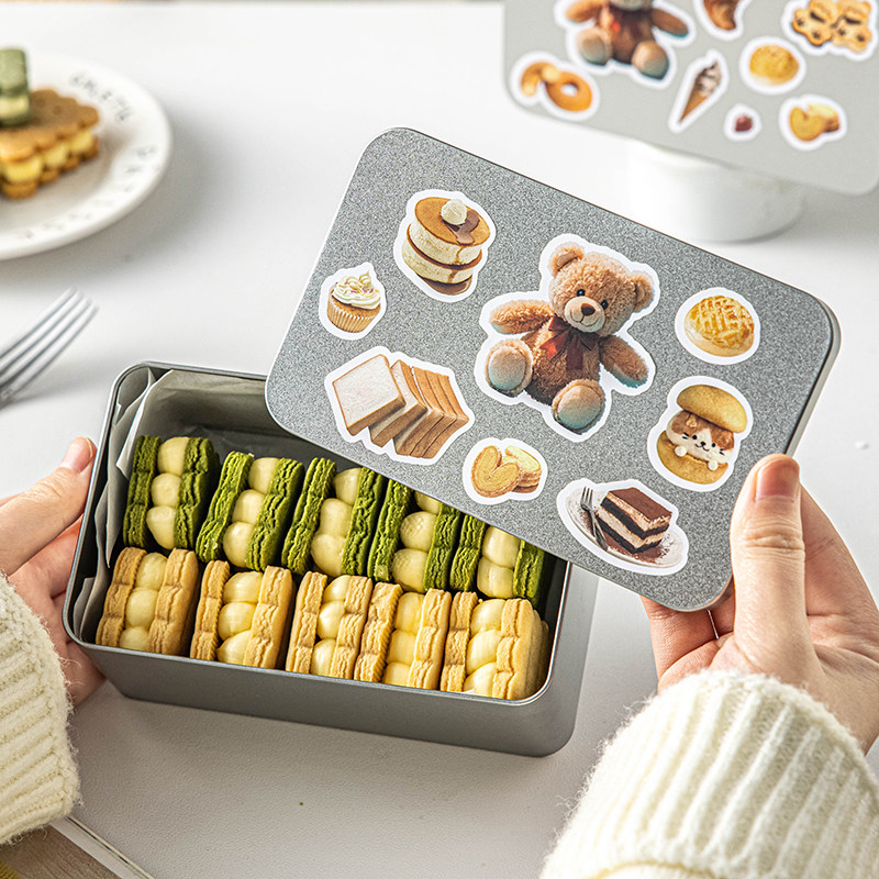 饼干包装盒子曲奇白脱糖果长方形空铁罐马口牛轧烘焙雪花酥巧克力