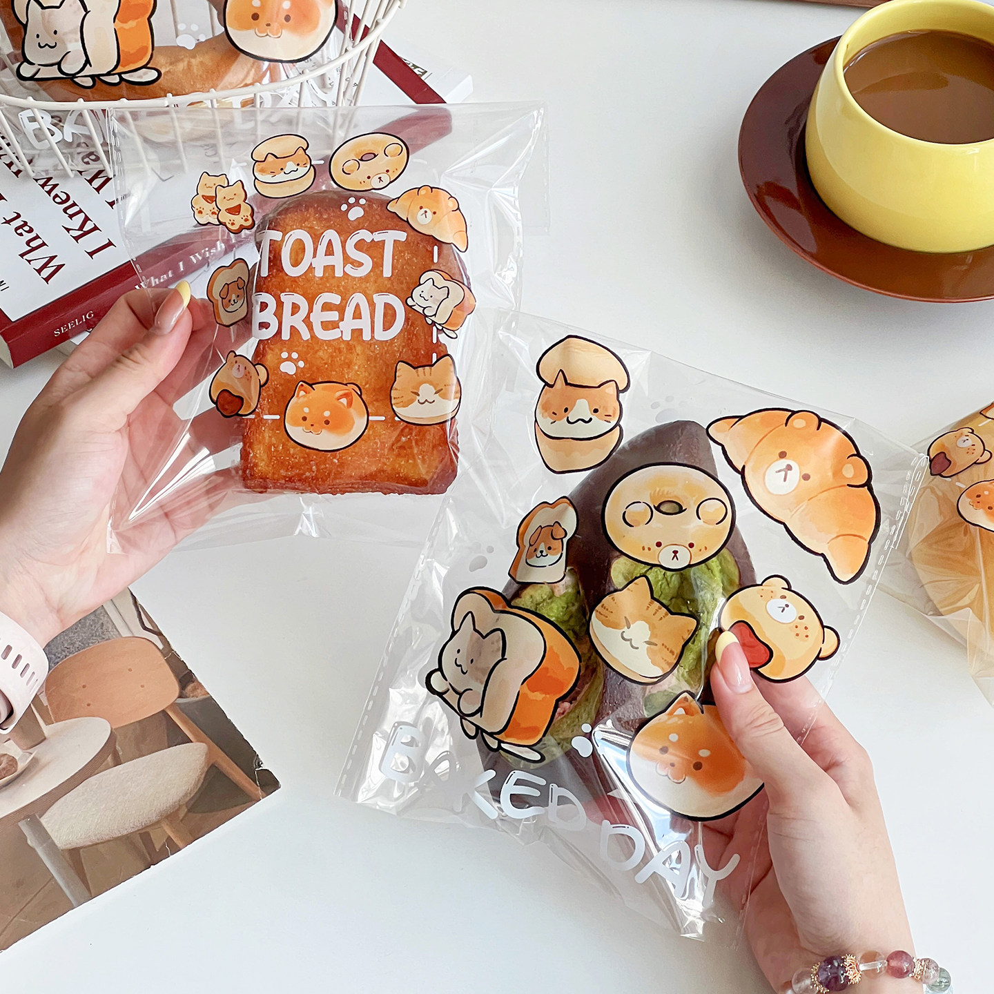 面包包装袋子自封透明自粘独立小食品级吐司贝果烘焙碱水专用打包