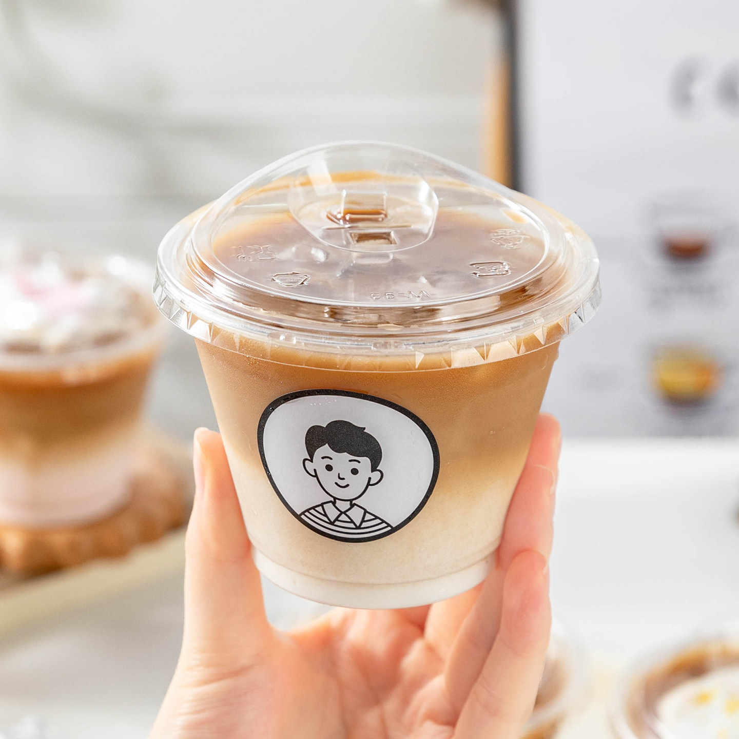 一次性咖啡杯子带盖dirty小拿铁奶茶店专用外出携带pet食品级冷饮图片