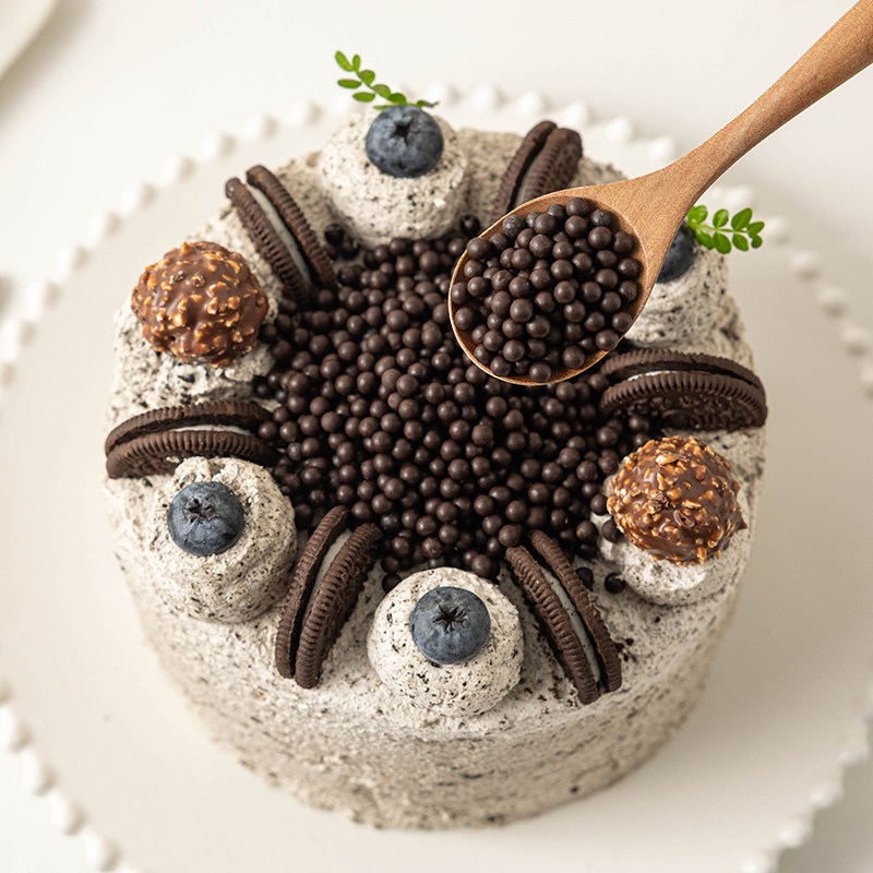 巧芙娜巧克力脆珠烘焙专用豆小装饰蛋糕夹心的朱古吃甜品纯可可脂