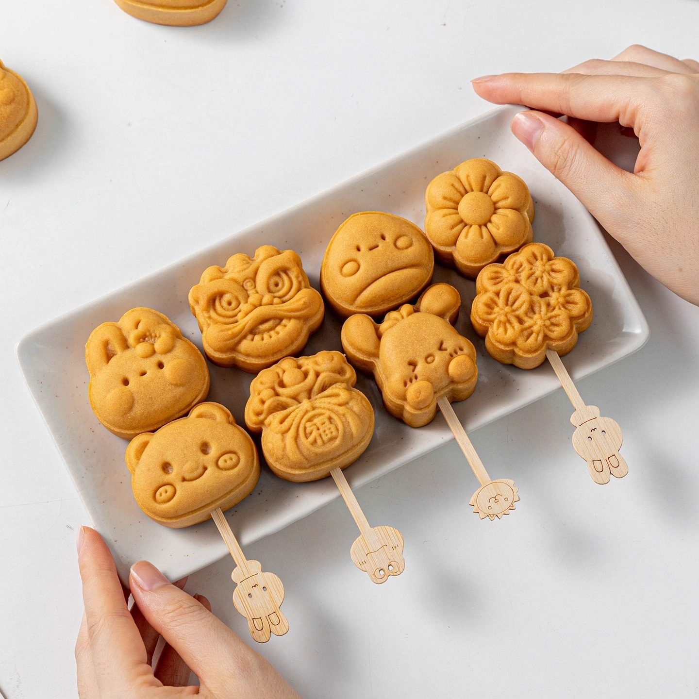 2026新款迷你月饼模具冰皮30g克做磨卡通小手压式按家用绿豆糕点