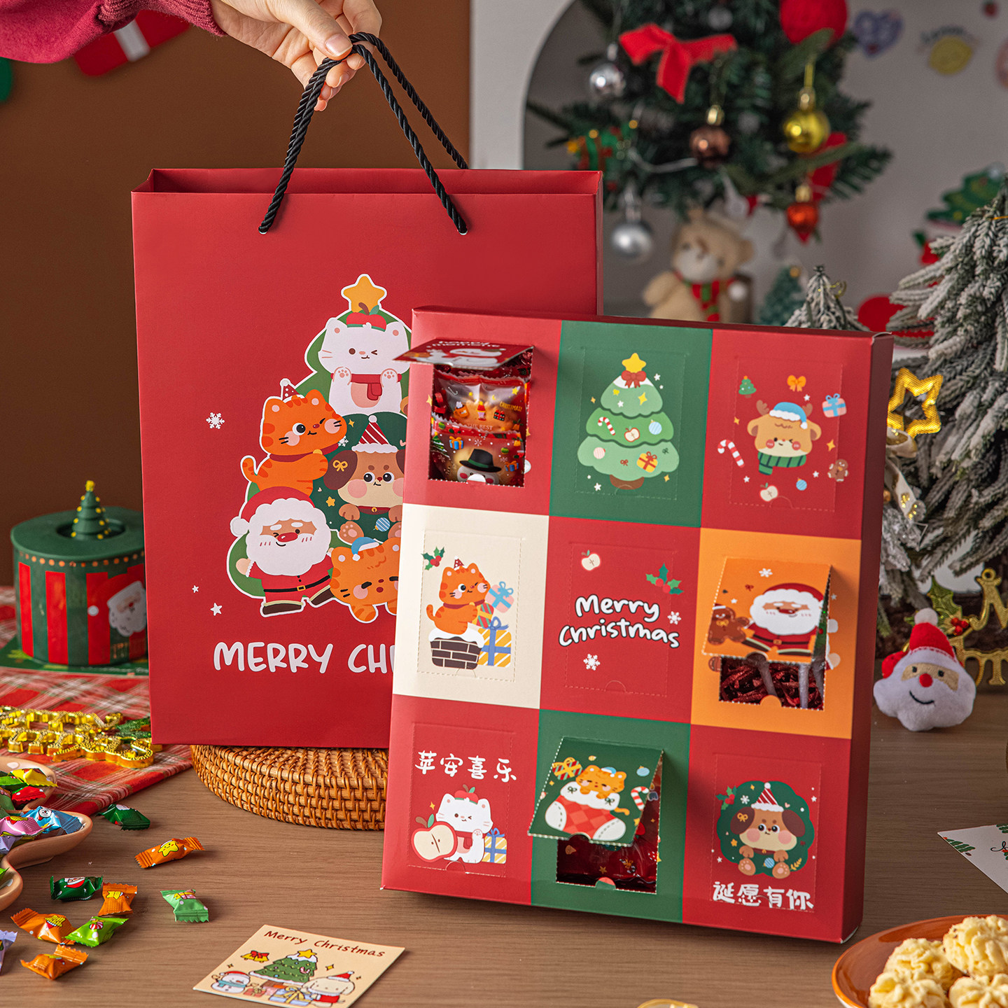 圣诞节礼物盒盲盒空盒礼品袋耶诞包装平安夜儿童女孩男生2026新款
