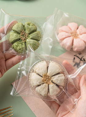 桃花酥包装袋透明中式点心单独