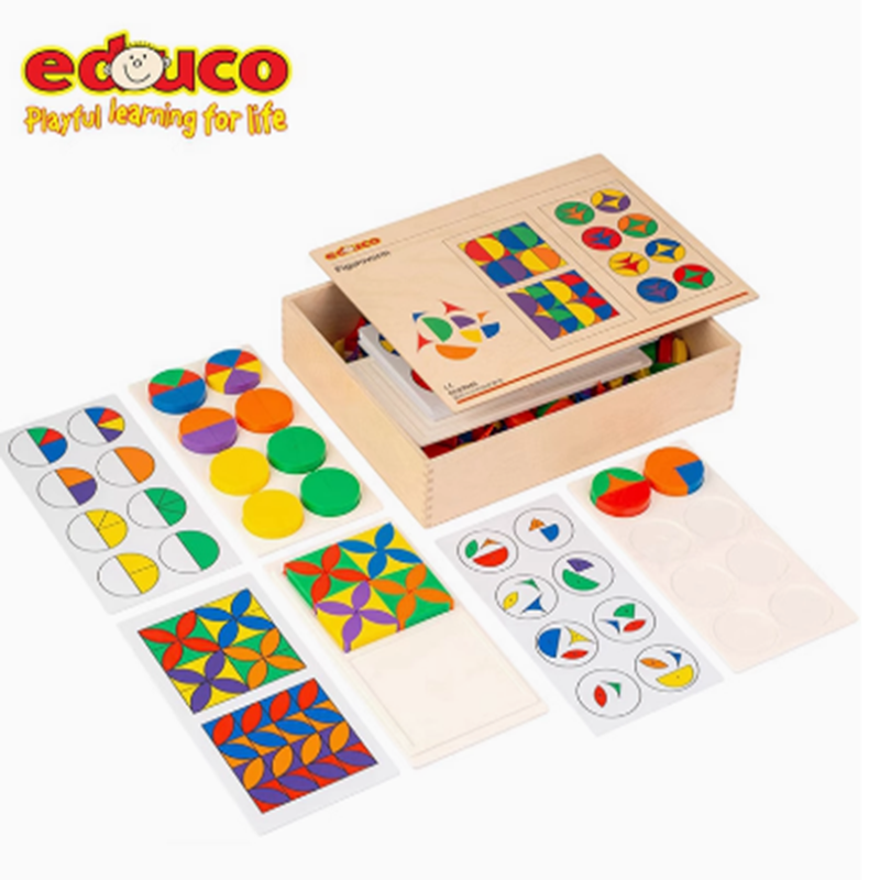 educo圆形与方形组成游戏早教具
