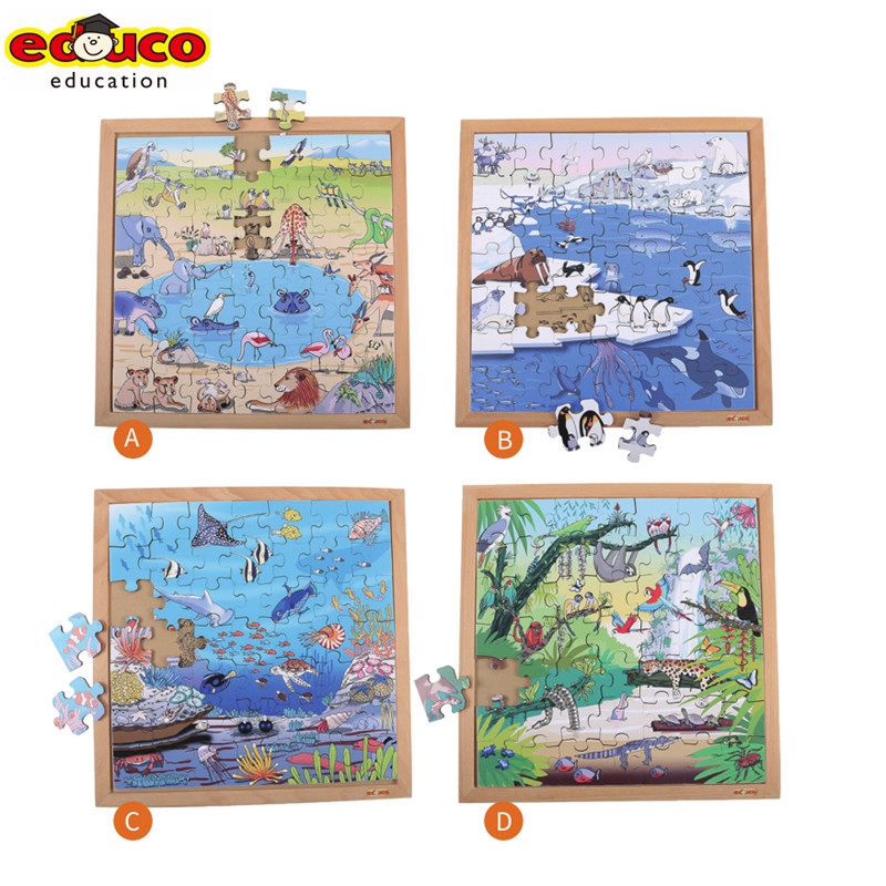 荷兰词汇热带雨林组合玩具拼图
