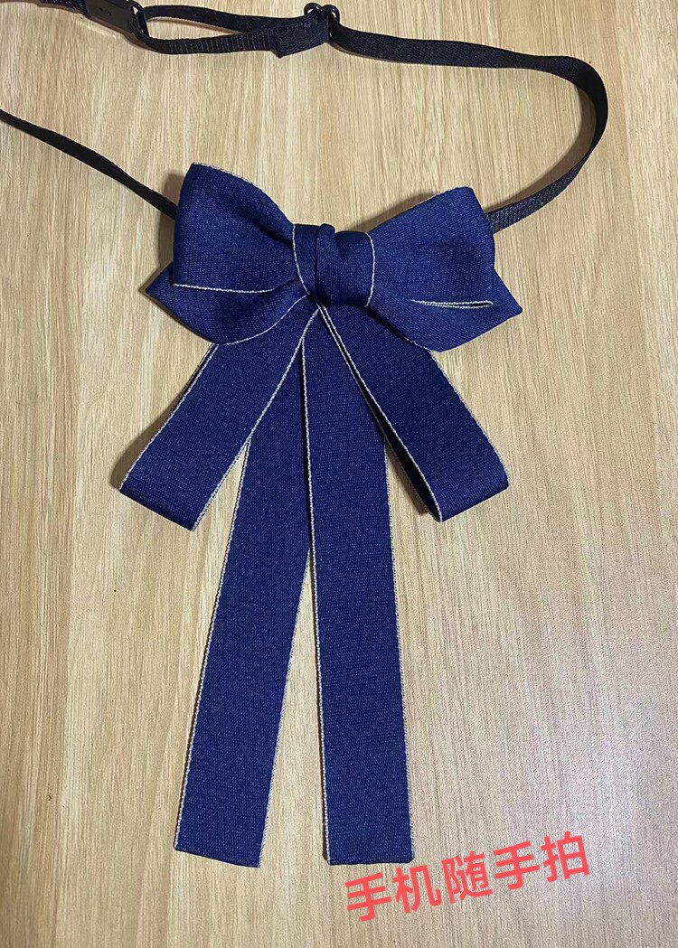 麻雀街家手工女职业头花套装银行酒店邮政工装衬衣系带蝴蝶结领结