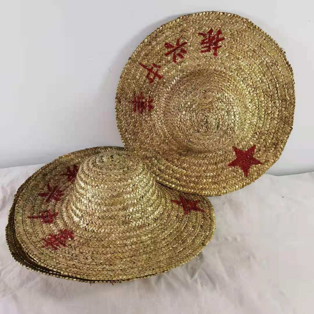 民俗怀旧收藏老物件老农具老手工编织草帽斗笠农家院复古装饰摆件