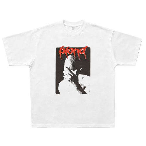 Blonde illustration Frank Ocean 美式复古纯棉T恤 vintage 短袖