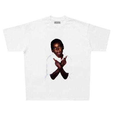 美式重磅纯棉人像印花T恤