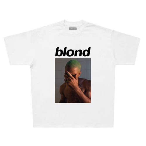 Blonde Frank Ocean 美式复古纯棉T恤 vintage宽松休闲小众短袖