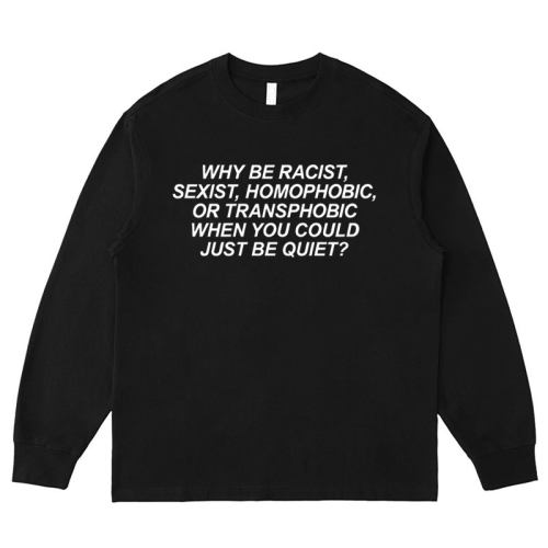 Frank Ocean 秋冬长袖字母T恤 美式复古小圆领重磅纯棉宽松中性款