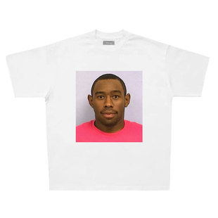 Tyler the Creator人像印花T恤 美式复古重磅纯棉Vintage宽松短袖