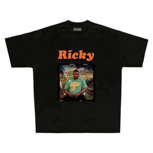 美式说唱 Denzel Curry 人像 tee Ricky复古唱片印花宽松休闲短袖