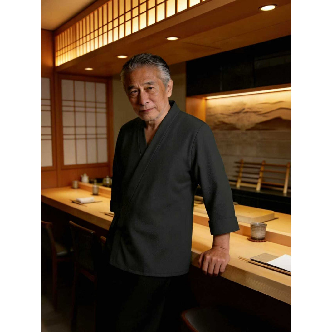 日料厨师工服日式料理宽松舒适七分袖厨师服餐厅后厨制服可加logo