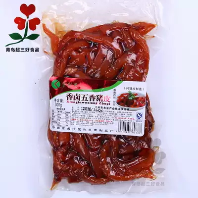 Shandong specialty spiced pork skin fragrant pork skin snacks marinated non-fried pork skin snacks 300g cooked food