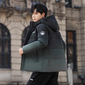 冬装羽绒服男连帽渐变加厚工装外套情侣羽绒衣外套102B-2Y232P175图片