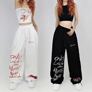 抽绳黑白韩版街舞hiphop嘻哈休闲裤长裤运动街头潮102B-K936P40图片