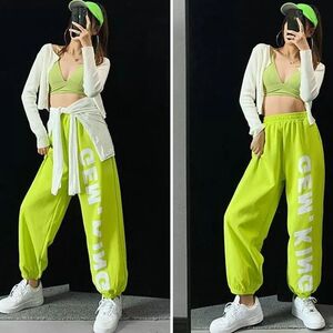 束脚裤彩色嘻哈长裤休闲宽松爵士舞运动潮ins卫裤102B-K715P40