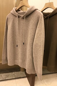 连帽羊毛衫带帽卫衣针织衫毛衣羊绒宽松上衣男女潮102B-2W319P58图片