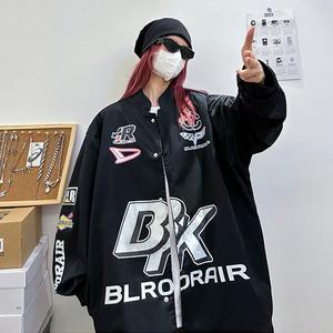 自主*美式高街刺绣外套男潮牌棒球服男情侣装夹克102B-J308P68图片