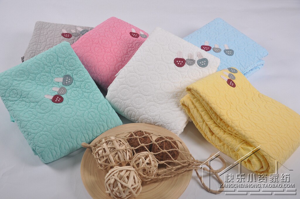 韩国儿童砂洗绗缝夏凉被空调被宝宝婴儿抱被幼儿园午睡被柔软薄被