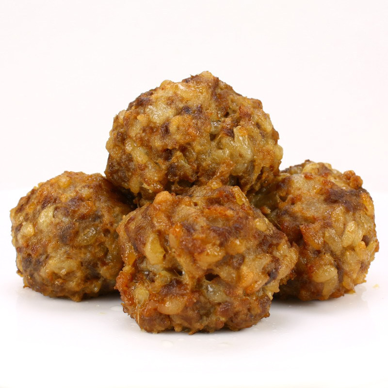 无锡精致美食 油炸糯米猪肉丸子 小狮子头火锅肉丸子顺丰冰鲜包装