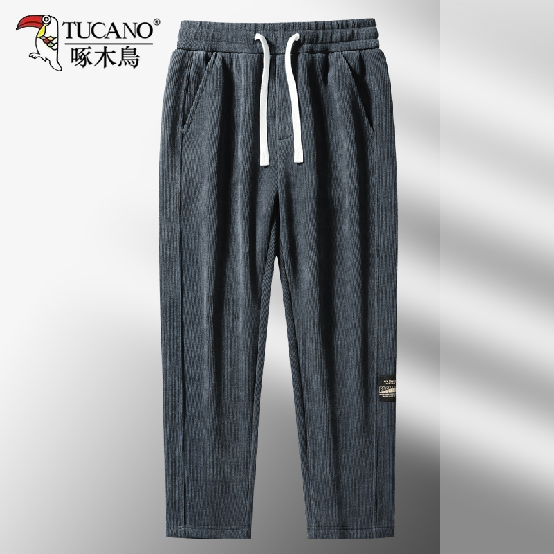啄木鸟秋冬季男士欧棉绒休闲长裤