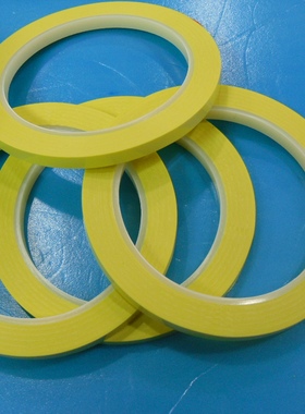 浅黄色耐高温单粘玛拉胶带1CM宽6mm*50m变压器线圈绝缘火牛胶纸