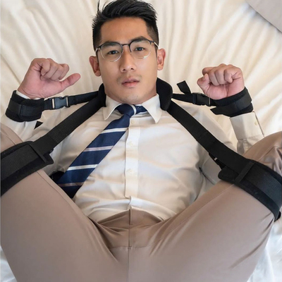 男士黑色手脚分腿束缚带