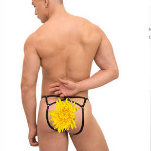 男士性感单丁字裤男生U凸罩杯内裤低腰海绵护垫显大防尴尬隐形t裤