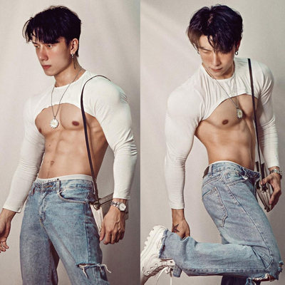 ckmenpon长袖高街男时尚新颖