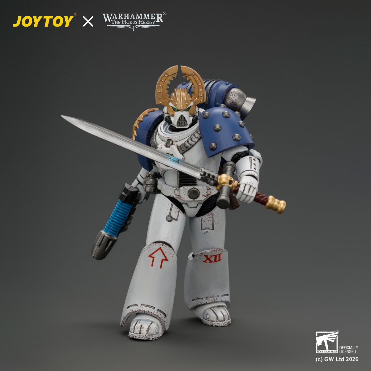 JOYTOY暗源战锤荷鲁斯之子吞世者 MKVI战术军士 模型手办 1/18