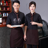 男 女西快餐火锅饭店制服长袖 酒店工作服秋冬装 网咖啡厅服务员工装