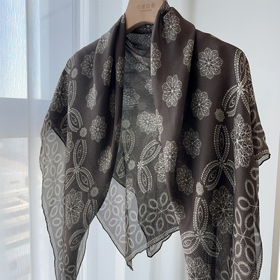 出口中东！西丽纱真丝丝巾女长款