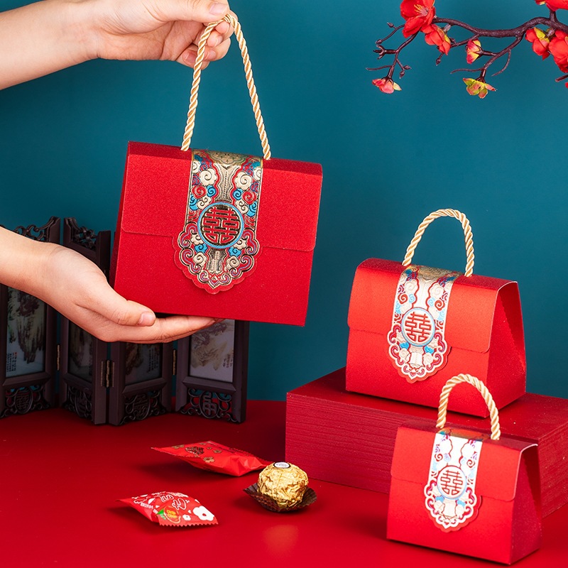 结婚礼喜糖盒子订婚手提糖果礼盒