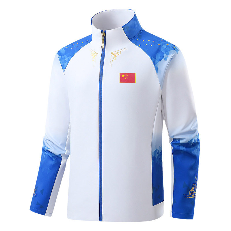 中国队春秋中学生校服情侣款运动单衣男女班服工作服训练运动服